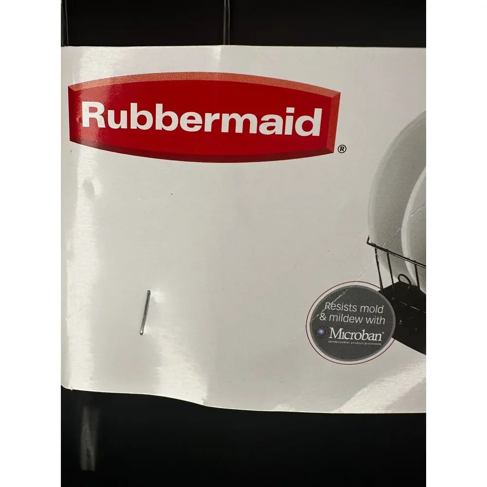 NEW Rubbermaid 6032 Dish Drainer, Black Wire, Large, Dry Rack 13.8 X 17.6 X 5.9